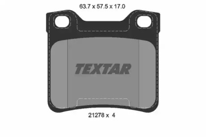 Колодки тормозные дисковые 2127803 TEXTAR - фото №1