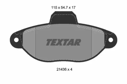 Колодки тормозные дисковые 2143602 TEXTAR