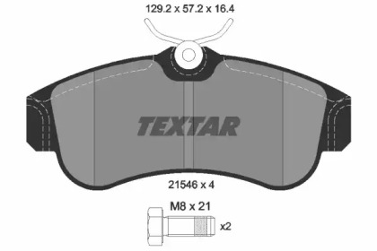 Колодки тормозные дисковые 2154601 TEXTAR