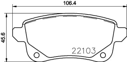 Комплект тормозных колодок, дисковый тормоз 2210301 TEXTAR - фото №1