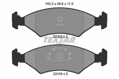 Комплект тормозных колодок, дисковый тормоз 2310301 TEXTAR - фото №1
