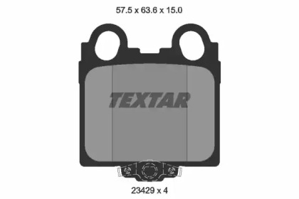 Комплект тормозных колодок, дисковый тормоз 2342901 TEXTAR