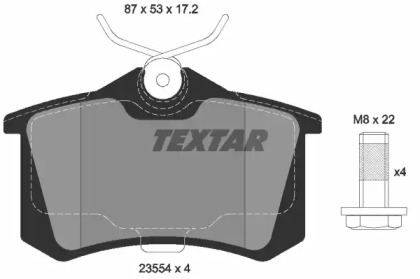Комплект тормозных колодок, дисковый тормоз 2355481 TEXTAR - фото №1