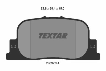Комплект тормозных колодок, дисковый тормоз 2359201 TEXTAR - фото №1