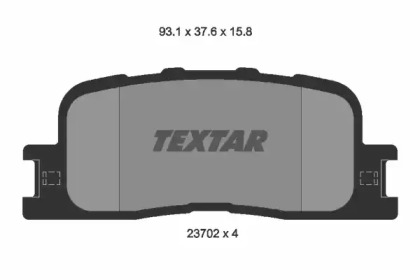 Колодки тормозные дисковые 2370201 TEXTAR - фото №1