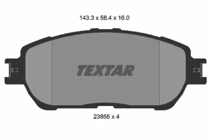 Колодки тормозные дисковые 2385501 TEXTAR - фото №1