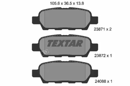 Колодки тормозные дисковые 2387101 TEXTAR
