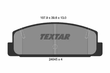 Колодки тормозные дисковые 2404501 TEXTAR - фото №1