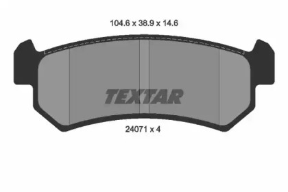 Колодки тормозные дисковые 2407101 TEXTAR