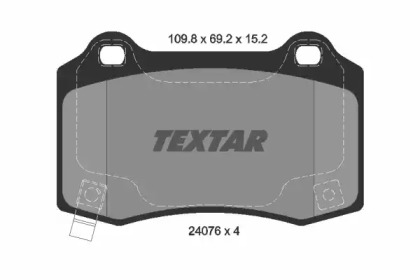 Комплект тормозных колодок, дисковый тормоз 2407601 TEXTAR - фото №1