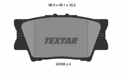 Колодки тормозные дисковые 2433801 TEXTAR