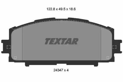 Колодки тормозные дисковые 2434701 TEXTAR - фото №1