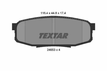 Колодки тормозные дисковые 2465301 TEXTAR - фото №1