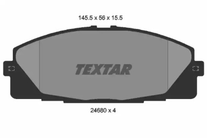 Комплект тормозных колодок, дисковый тормоз 2468001 TEXTAR