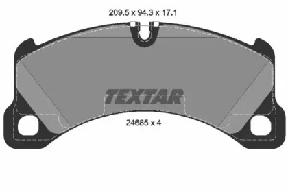 Колодки тормозные дисковые 2468501 TEXTAR - фото №1