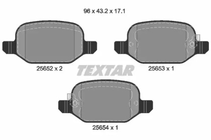 Колодки тормозные дисковые 2565201 TEXTAR