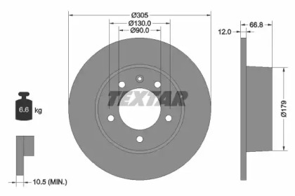 Тормозной диск 92111203 TEXTAR - фото №1