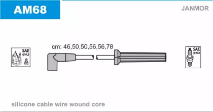 Комплект проводов зажигания AM68 JANMOR