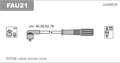 Комплект проводов зажигания FAU21 JANMOR