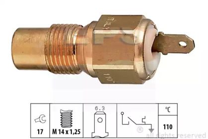 термовыключатель, сигнальная лампа охлаждающей жидкости 1.840.030 EPS - фото №1