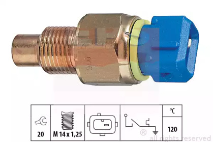 термовыключатель, сигнальная лампа охлаждающей жидкости 1.840.131 EPS - фото №1
