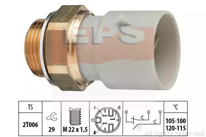 Термовыключатель, вентилятор радиатора 1850649 EPS