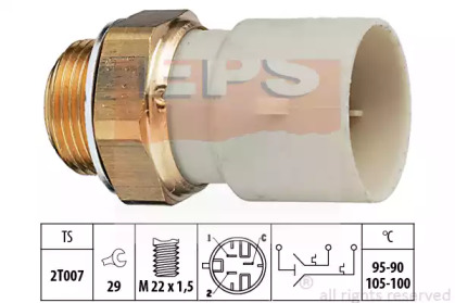 Термовыключатель, вентилятор радиатора 1850688 EPS