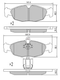 Комплект тормозных колодок, дисковый тормоз FBP-0758 FREMAX - фото №1