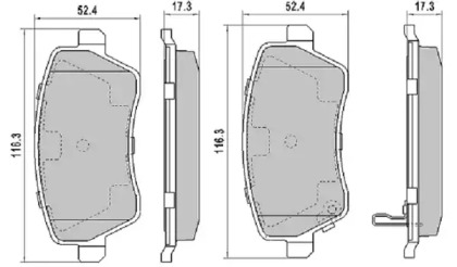 Комплект тормозных колодок, дисковый тормоз FBP-1337 FREMAX