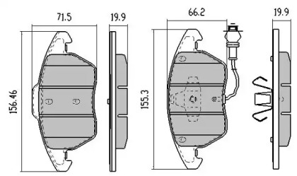 Комплект тормозных колодок, дисковый тормоз FBP-1351 FREMAX - фото №1