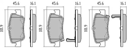 Комплект тормозных колодок, дисковый тормоз FBP-1526 FREMAX