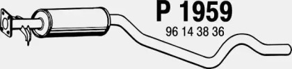 Средний глушитель выхлопных газов P1959 FENNO - фото №1