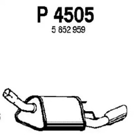 Глушитель выхлопных газов конечный P4505 FENNO - фото №1