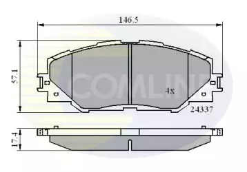 Комплект тормозных колодок, дисковый тормоз CBP01625 COMLINE