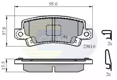 Комплект тормозных колодок, дисковый тормоз CBP3942 COMLINE - фото №1