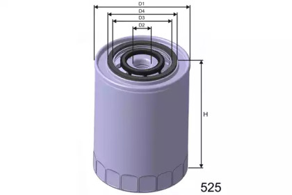 Масляный фильтр Z303 MISFAT - фото №1