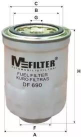 Топливный фильтр DF 690 MFILTER - фото №1
