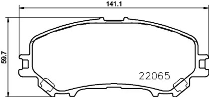 Комплект тормозных колодок, дисковый тормоз 8DB 355 021-691 HELLA PAGID - фото №2
