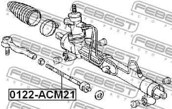 Осевой шарнир, рулевая тяга 0122-ACM21 FEBEST - фото №2