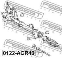 Осевой шарнир, рулевая тяга 0122-ACR40 FEBEST - фото №2