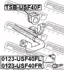 Тяга / стойка, стабилизатор 0123-USF40FL FEBEST - фото №2