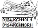 Рычаг независимой подвески колеса, подвеска колеса 0124-KCH10LH FEBEST - фото №2