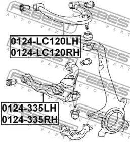 Рычаг независимой подвески колеса, подвеска колеса 0124-LC120LH FEBEST - фото №2