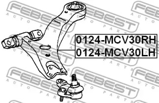 Рычаг независимой подвески колеса, подвеска колеса 0124-MCV30LH FEBEST - фото №2