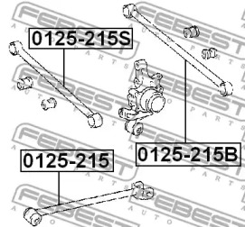 Рычаг независимой подвески колеса, подвеска колеса 0125-215B FEBEST - фото №2