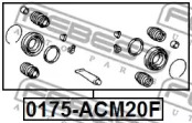 Ремкомплект, тормозной суппорт 0175-ACM20F FEBEST - фото №2