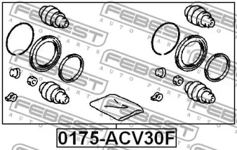 Ремкомплект, тормозной суппорт 0175-ACV30F FEBEST - фото №2