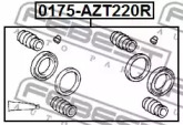 Ремкомплект, тормозной суппорт 0175-AZT220R FEBEST - фото №2