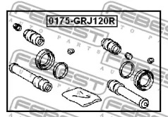 Ремкомплект, тормозной суппорт 0175-GRJ120R FEBEST - фото №2