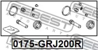 Ремкомплект, тормозной суппорт 0175-GRJ200R FEBEST - фото №2